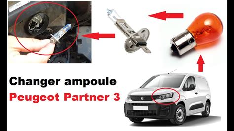 Changer Ampoule Peugeot Partner Ou Autres Peugeot Youtube