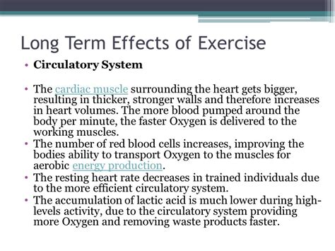 What Are The Effects Of Exercise On Circulatory System Exercise Poster