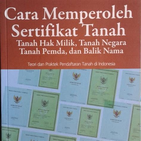 Jual Buku Cara Memperoleh Sertifikat Tanah Tanah Hak Milik Tanah