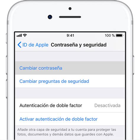 Cambiar La Contraseña Del Id De Apple Soporte Técnico De Apple