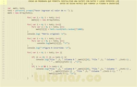 Arrays Javascript Figura N Invertida Tutorias Co