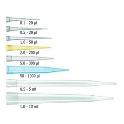 What are the different sizes of pipette tips? - Microlit