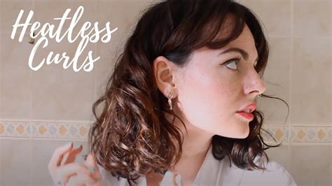 Heatless Curls Routine For Short Hair Youtube