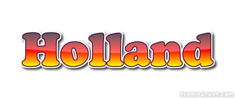 Holland Лого | Бесплатный инструмент для дизайна имени от Flaming Text