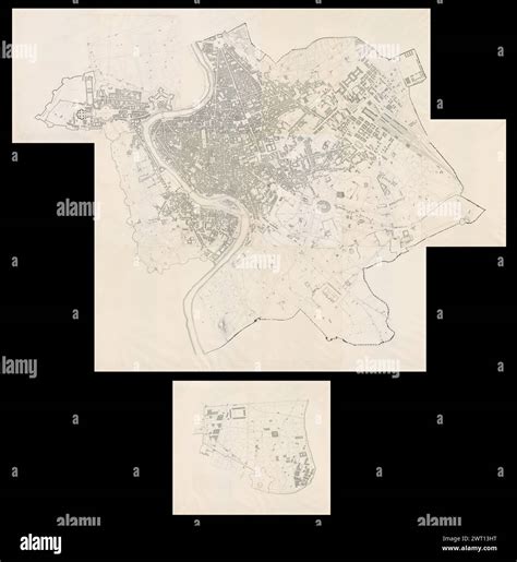 Pianta Topografica Di Roma Or Later Spinetti Antonio