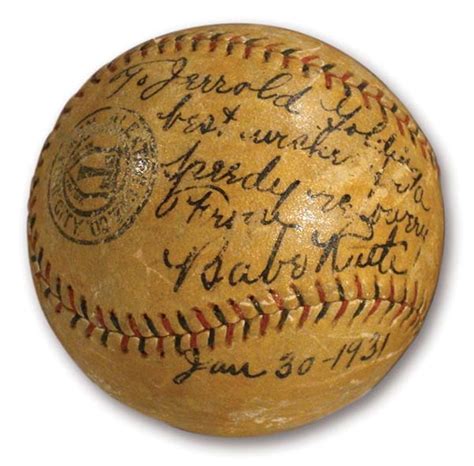 Babe Ruth Single Signed Baseball