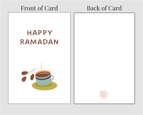 Printable 4 X 6 Ramadan Greeting Card, Happy Ramadan Card, Digital ...