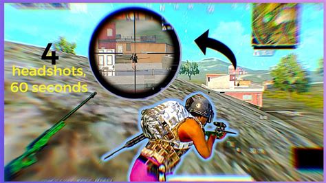 4 Awm Headshots In 60 Seconds• Pubg Mobile Lite Gameplay Youtube