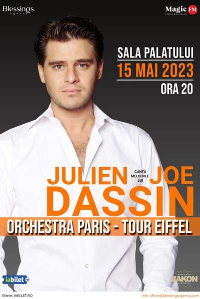 Concert Julien Dassin la Sala Palatului în mai 2023 BILETE