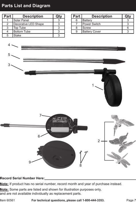 Harbor Freight Solar Decorative Led Lights 3 Pc Product Manual