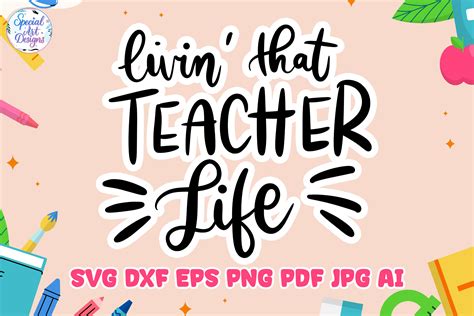 Teacher Svg Hand Lettered Svg Graphic By Specialartdigitaldesigns