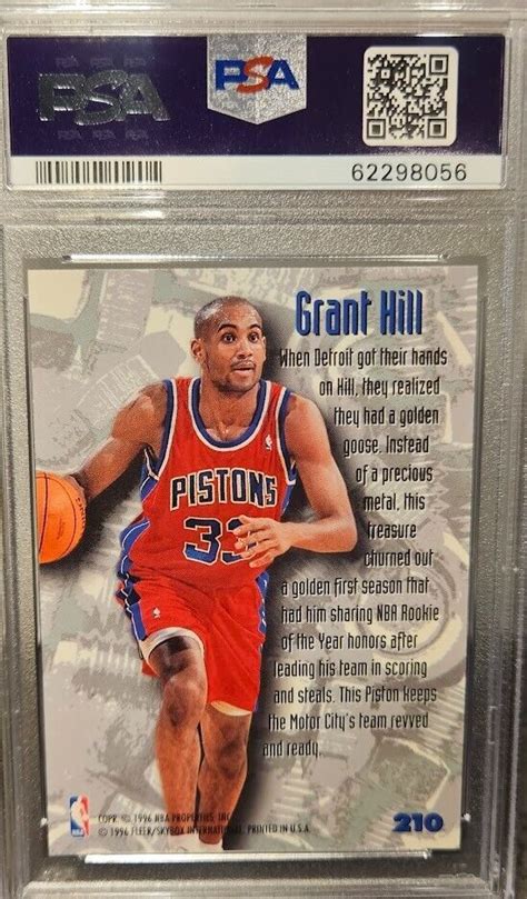 1995 96 METAL GRANT HILL 210 Nuts And Bolts PSA 9 EBay