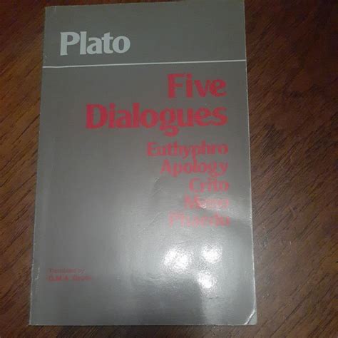 Plato Five Dialogues Euthyphro Apology Crito Meno Phaedo