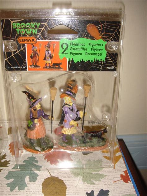 Lemax Spooky Town Witches And Lemax Autumn Rust Trees Other Holiday