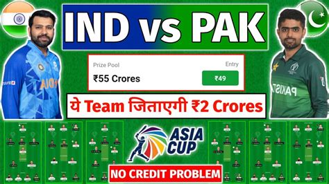 India Vs Pakistan Dream11 Prediction Ind Vs Pak Dream11 Team India Vs Pakistan Match Youtube