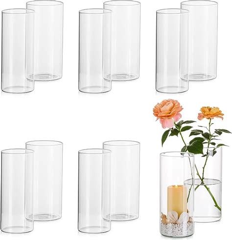 Amazon De Glasseam Blumenvase Modern Glasvase Deko Vase Glas Zylinder