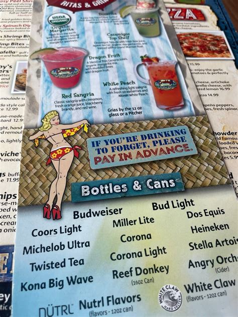 Menu At Crabbys On The Pass Restaurant Treasure Island