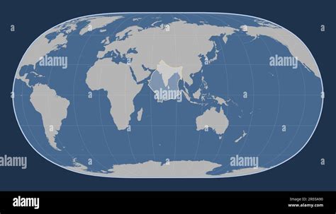 Indische Tektonische Platte Auf Der Volumenkonturkarte In Der