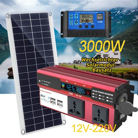 Solarpanel 3000W 12v 230v Solaranlage Komplettpaket Photovoltaik