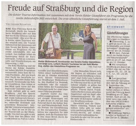 Pressespiegel | Kehler Gästeführer e. V.