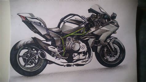 Kawasaki Ninja H2r Drawing