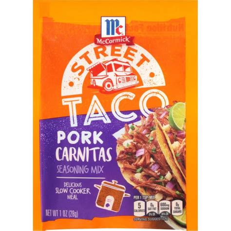 Mccormick Street Taco Pork Carnitas Seasoning Mix 12 Count Pantry Spices And Seasonings Rubs