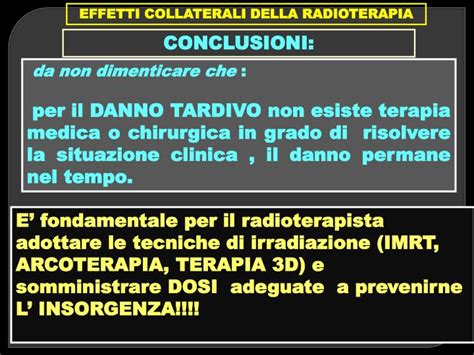 PPT EFFETTI COLLATERALI DELLA RADIOTERAPIA PowerPoint Presentation