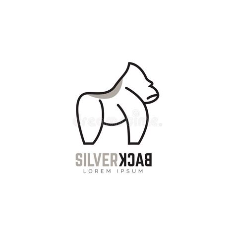 Silverback Gorilla Logo Symbol Icon Stock De Ilustración Ilustración