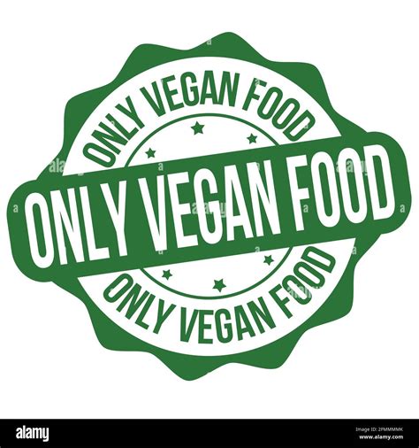 Only Vegan Food Label Or Sticker On White Background Vector