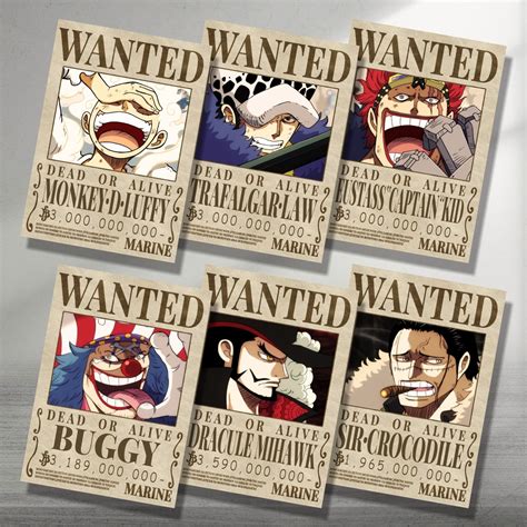 Jual Koleksi Poster A Anime One Piece A Bounty Wanted Luffy Zoro