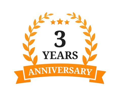 Premium Vector 3 Years Anniversary Icon Vector Symbol Illustration