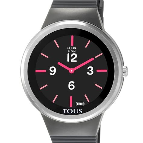 Reloj Smartwatch Rond Connect De Acero Con Correa De Silicona Gris TOUS