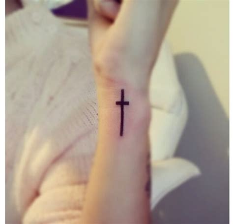 Pretty Cross Tattoos On Wrist For Women