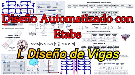 Cap VI P2 DISEÑO AUTOMATIZADO DE VIGAS CON ETABS YouTube