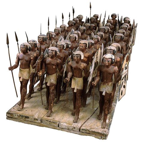 Egyptian Museum Model Of Soldiers Of Mesehti Egyptian Pikemen