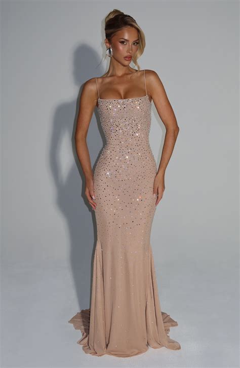 Buy Lorelei Gown - Nude Maxi Dress | Babyboo Fashion