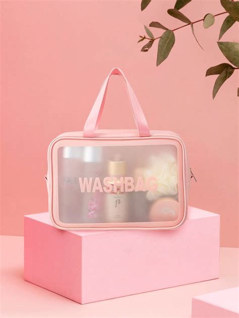 Bolsa Nécessaire de Maquiagem Cosméticos Grande Alça WashBag