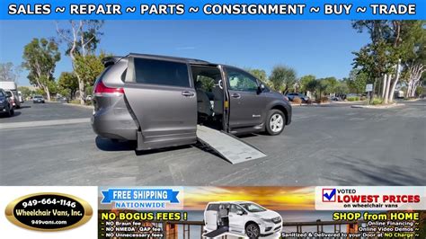 For Sale Toyota Sienna Braunability Power One Touch Fold Out