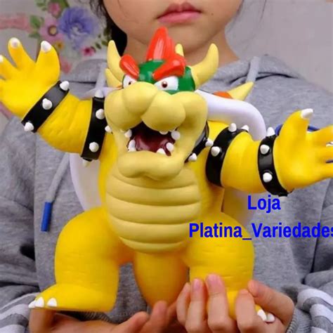 Boneco Colecion Vel Bowser Super Mario Bros Articul Vel Cm Super Size