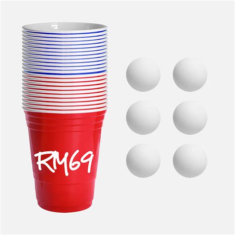 Rons Blue Ribbon Beer Pong Set Ronnie Mac 69