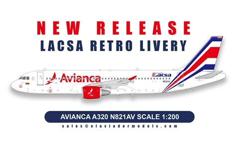 Avianca Lacsa Retro Airbus A N Av Heritage Livery With Stand El