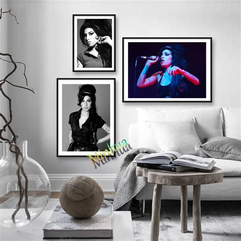 Amy Winehouse Poster M Zik Ark C Y Ld Z Pop Sanat Boyama HD Tuval Bask