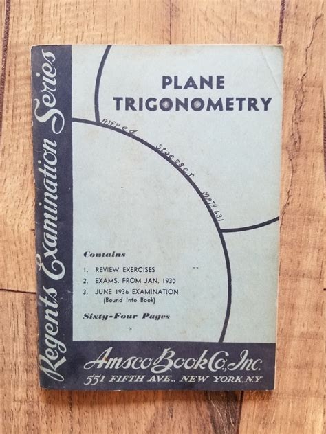 Vintage Trigonometry Logbook