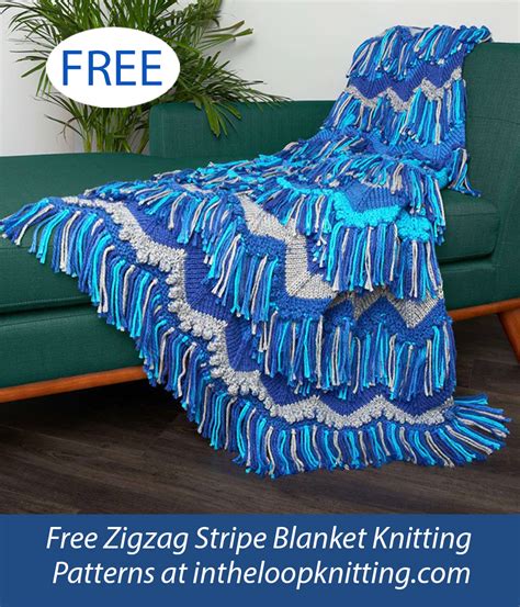 Zigzag Stripe Blanket Knitting Patterns In The Loop Knitting