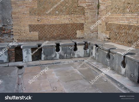 ancient roman latrine stock photo  shutterstock