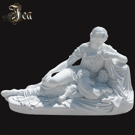 Marble Antique Garden Laying Women With Children Statues China Marble