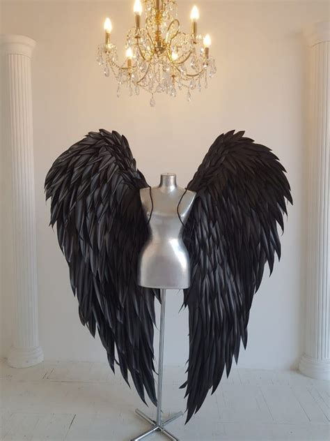 Black Wings Angel Wings Cosplay Wings Halloween Costume Etsy In 2020