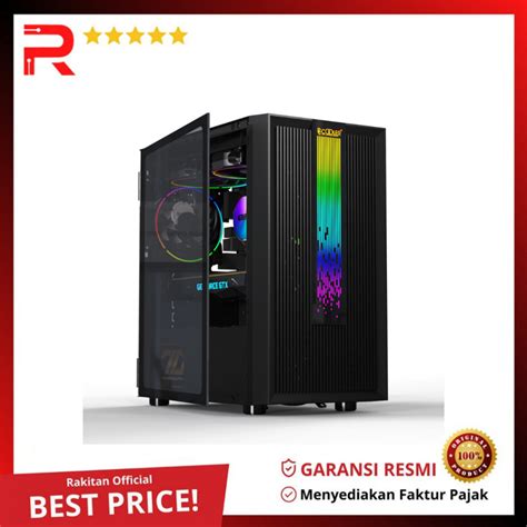 Jual PCCooler Platinum LM200 Mesh Black Tempered Glass Gaming Case