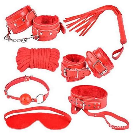 Adult Sex Play Bondages Bondage Kit Set Fetish Bdsm Roleplay Handcuffs Whip Rope Blindfold Ball