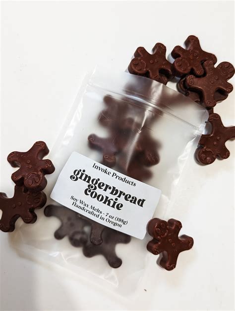 Gingerbread Wax Melts Soy Wax Melt Gingerbread Cook Gingerbread Man Wax